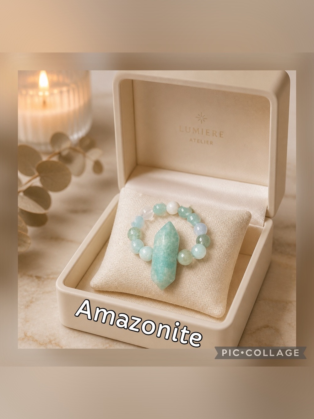 Amazonite Beaded Ring